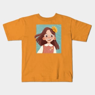 Smiling girl Kids T-Shirt